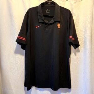 USC Trojans Nike Dri Fit Football Short Sleeve Polo Golf Shirt Size XXL